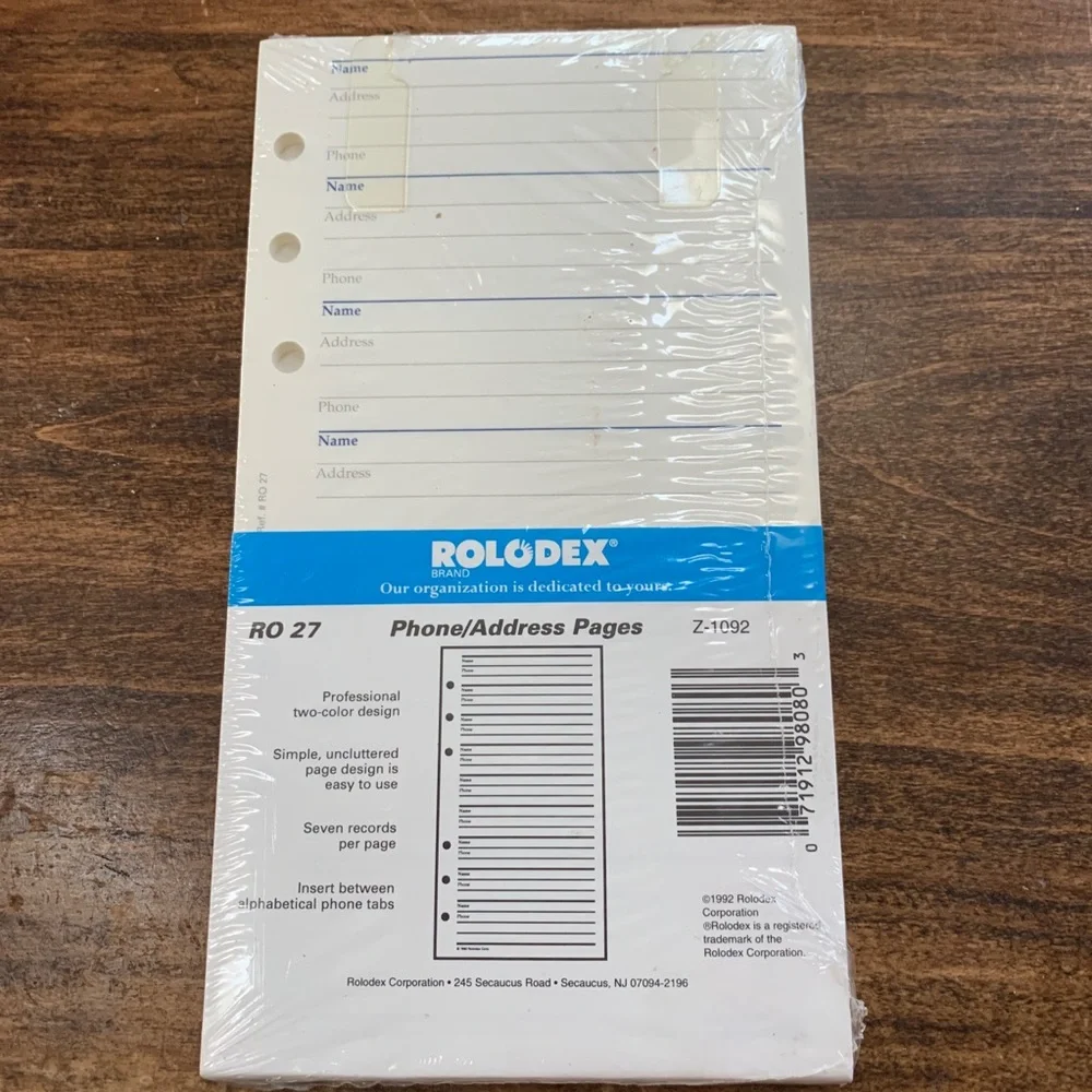 4/$15 One small planner binder address pages